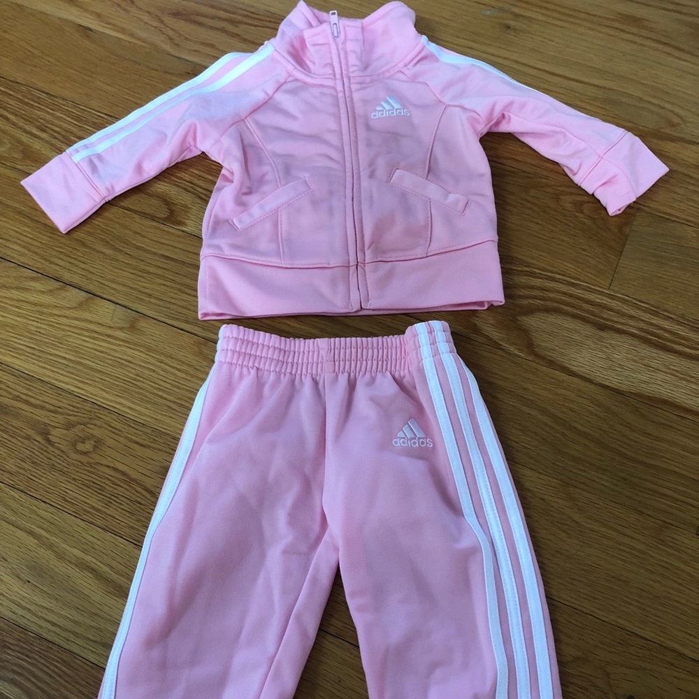 Adidas light pink sweatsuit
